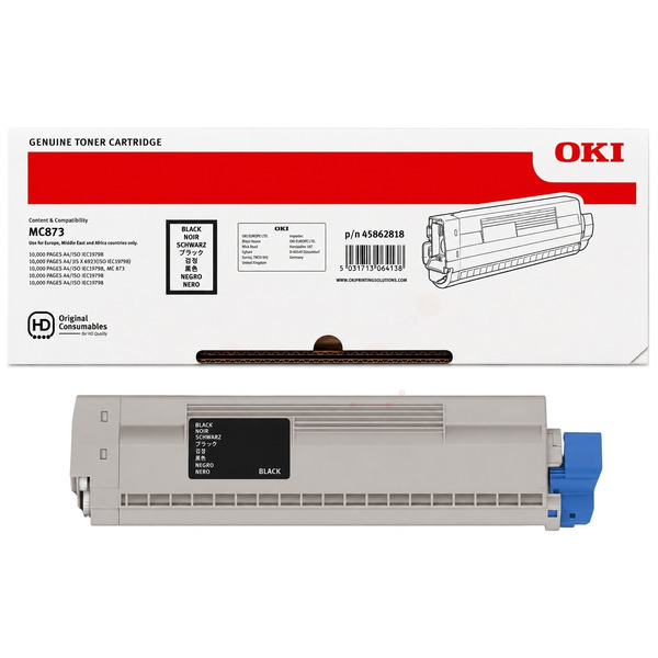 45862818 / schwarz / original OKI Toner schwarz / 45862818 / 15000 S.
