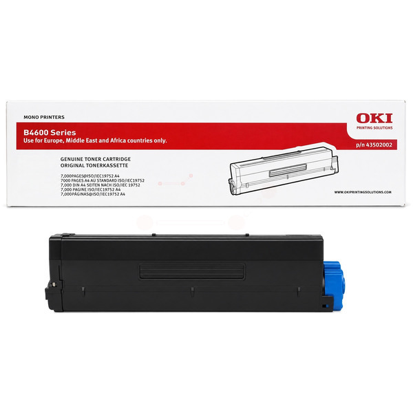 43502002 / schwarz / original OKI Toner schwarz / 43502002 / 7000 S.