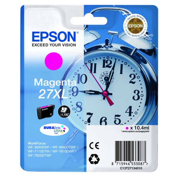 C13T27134010 // 27XL / magenta / original EPSON Tintenpatrone magenta / C13T27134010 / 1100 S. / 10.40 ml