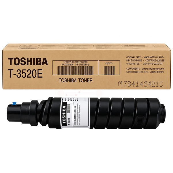 6AJ00000037 // T3520E / schwarz / original TOSHIBA Toner schwarz / 6AJ00000037 / 21000 S. / 675 Gr.  