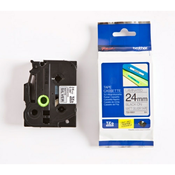 TZEM951 / schwarz / original BROTHER PTouch Farbband / TZEM951