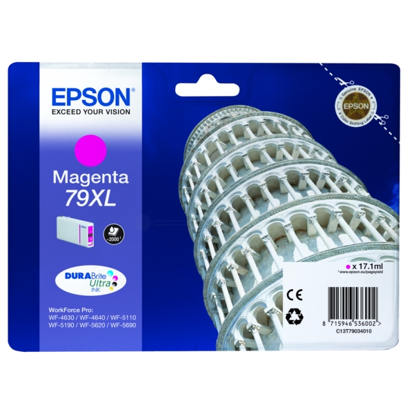 C13T79034010 // 79XL / magenta / original EPSON Tintenpatrone magenta / C13T79034010 / 2000 S. / 17.10 ml