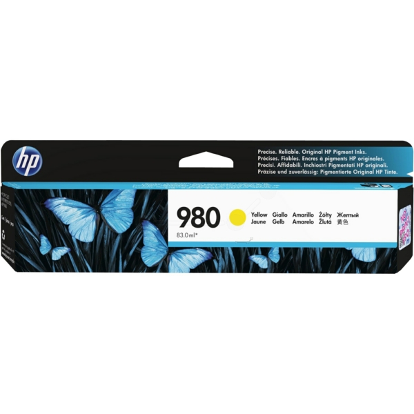 D8J09A // 980 / gelb / original HP Tintenpatrone gelb / D8J09A / 6600 S. / 83.00 ml