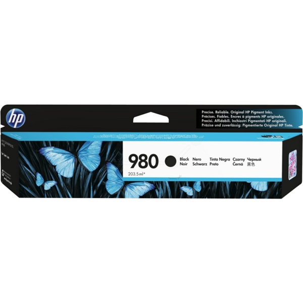 D8J10A // 980 / schwarz / original HP Tintenpatrone schwarz / D8J10A / 10000 S. / 203.50 ml