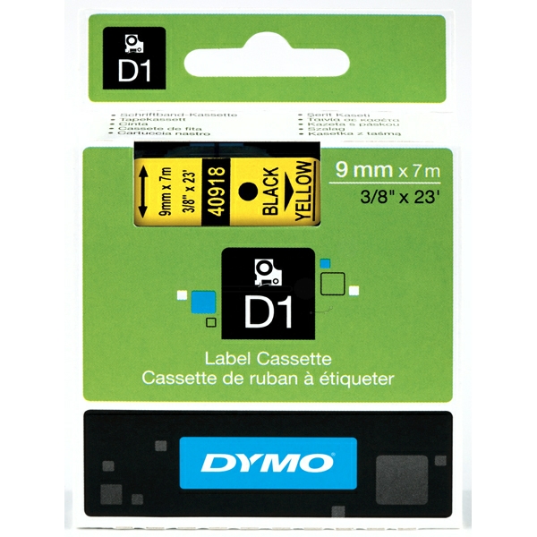 40918 // S0720730 / schwarz / original DYMO DirectLabelEtiketten / 40918