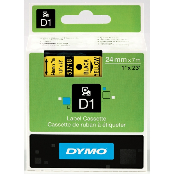 53718 // S0720980 / schwarz / original DYMO DirectLabelEtiketten / 53718