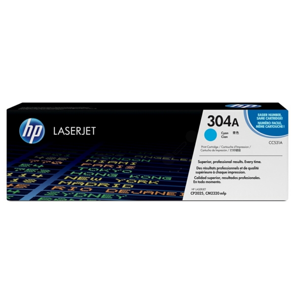 CC531A // 304A / cyan / original HP Toner cyan / CC531A / 2800 S.
