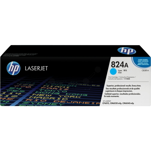 CB381A // 824A / cyan / original HP Toner cyan / CB381A / 21000 S.