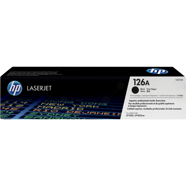 CE310A // 126A / schwarz / original HP Toner schwarz / CE310A / 1200 S.