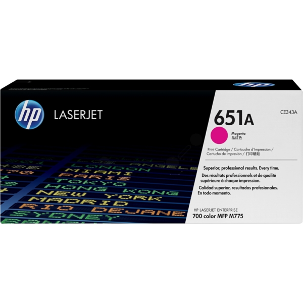 CE343A // 651A / magenta / original HP Toner magenta / CE343A / 16000 S.