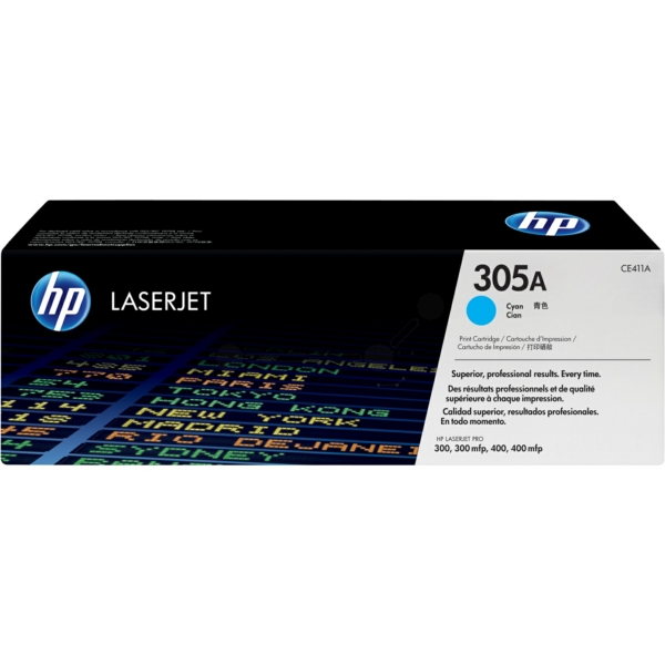 CE411A // 305A / cyan / original HP Toner cyan / CE411A / 2600 S.