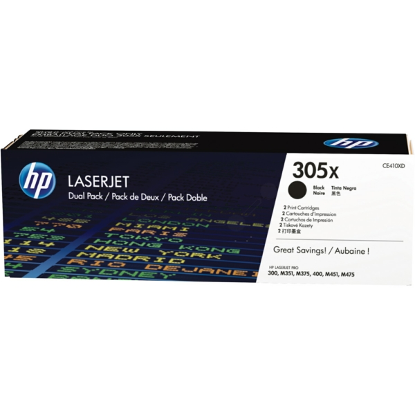 CE410XD // 305X / schwarz / original HP Toner schwarz / CE410XD / 4000 S.