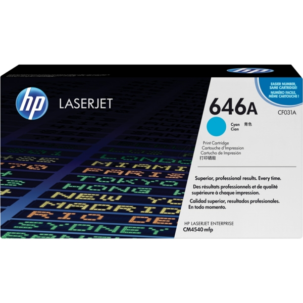 CF031A // 646A / cyan / original HP Toner cyan / CF031A / 12500 S.