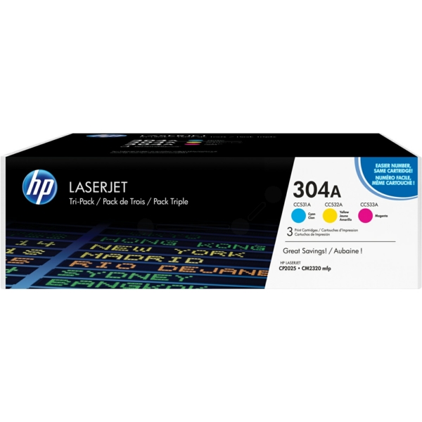 CF372AM // 304A / original HP Toner MultiPack / CF372AM / 2800 S.
