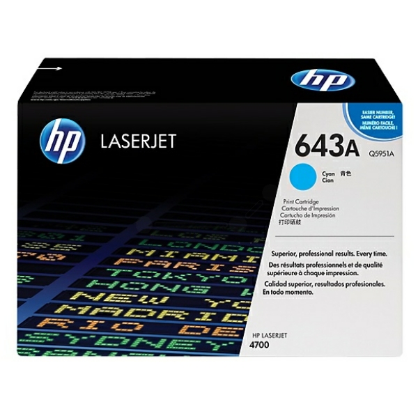 Q5951A // 643A / cyan / original HP Toner cyan / Q5951A / 10000 S.