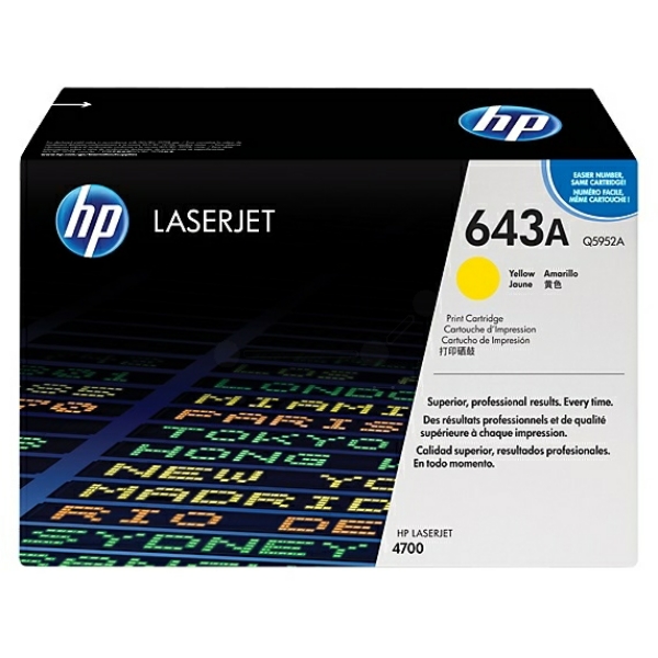 Q5952A // 643A / gelb / original HP Toner gelb / Q5952A / 10000 S.