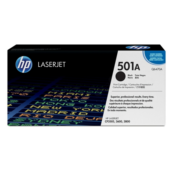 Q6470A // 501A / schwarz / original HP Toner schwarz / Q6470A / 6000 S.
