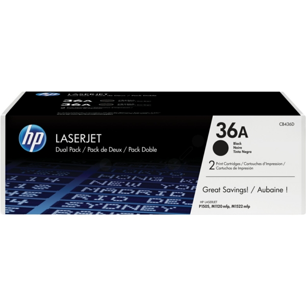 CB436AD // 36A / schwarz / original HP Toner schwarz / CB436AD / 2000 S.