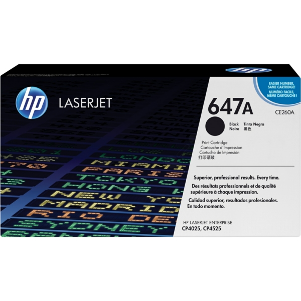 CE260A // 647A / schwarz / original HP Toner schwarz / CE260A / 8500 S.