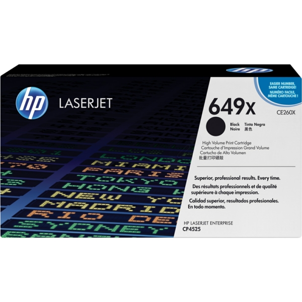 CE260X // 649X / schwarz / original HP Toner schwarz / CE260X / 17000 S.