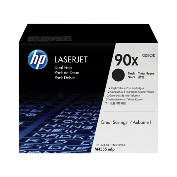 CE390XD // 90X / schwarz / original HP Toner schwarz / CE390XD / 24000 S.