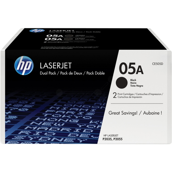CE505D // 05A / schwarz / original HP Toner schwarz / CE505D / 2300 S.