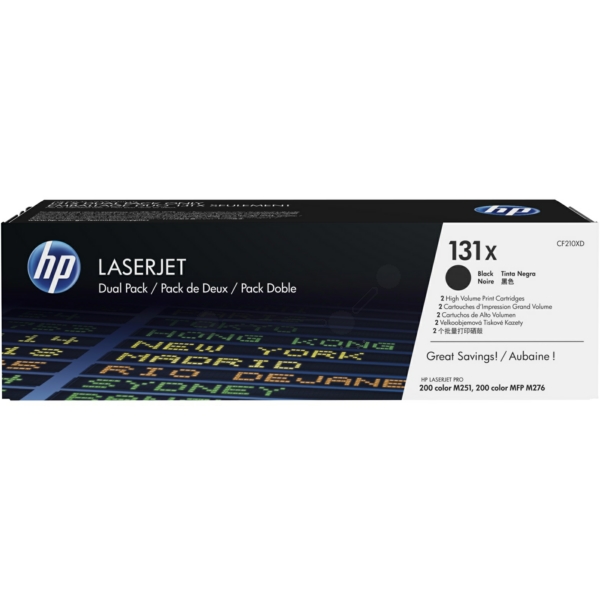 CF210XD // 131X / schwarz / original HP Toner schwarz / CF210XD / 2400 S.