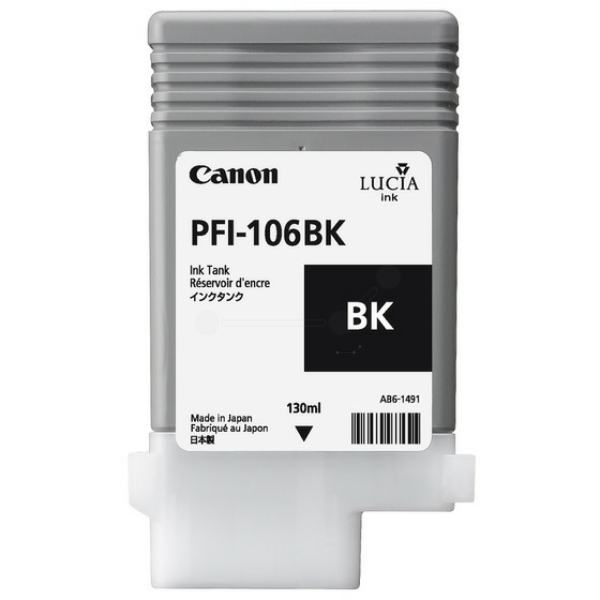 6621B001 // PFI106BK / schwarz / original CANON Tintenpatrone schwarz / 6621B001 / 130.00 ml