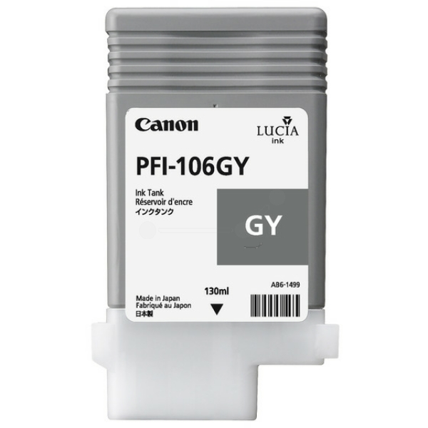 6630B001 // PFI106GY / original CANON Tintenpatrone grau / 6630B001 / 130.00 ml