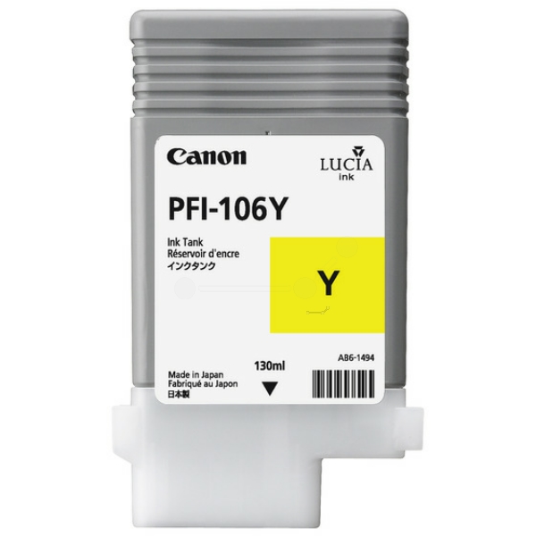 6624B001 // PFI106Y / gelb / original CANON Tintenpatrone gelb / 6624B001 / 130.00 ml