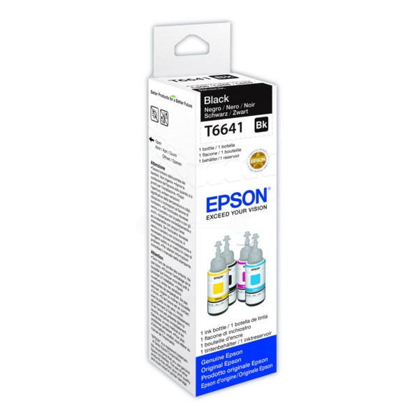 C13T66414A // T6641 / schwarz / original EPSON Tintenflasche schwarz / C13T66414A / 4000 S. / 70.00 ml