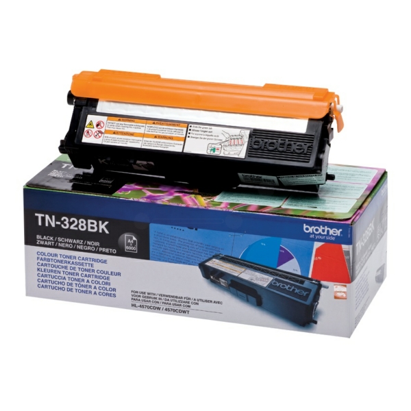 TN328BK / schwarz / original BROTHER Toner schwarz / TN328BK / 6000 S.