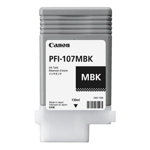 6704B001 // PFI107MBK / schwarz / original CANON Tintenpatrone schwarz matt / 6704B001 / 130.00 ml