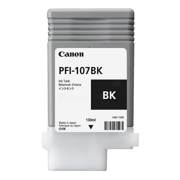 6705B001 // PFI107BK / schwarz / original CANON Tintenpatrone schwarz / 6705B001 / 130.00 ml