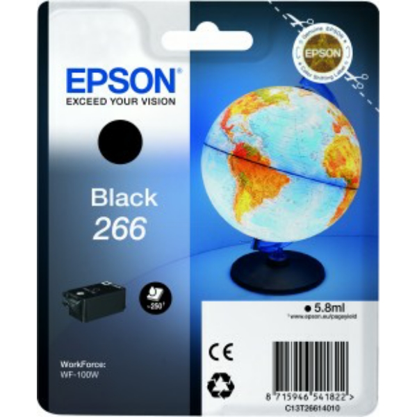 C13T26614010 // 266 / original EPSON Tintenpatrone schwarz / C13T26614010 / 260 S. / 5.80 ml