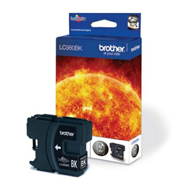 LC980BK / schwarz / original BROTHER Tintenpatrone schwarz / LC980BK / 300 S. / 6.00 ml