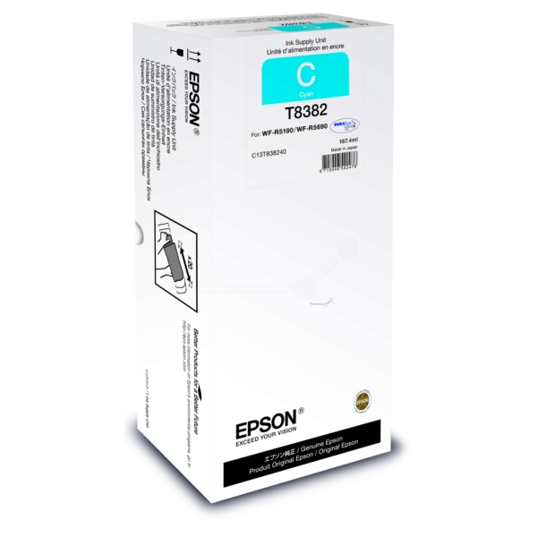 C13T838240 // T8382 / cyan / original EPSON Tintenpatrone cyan / C13T838240 / 20000 S. / 167.40 ml