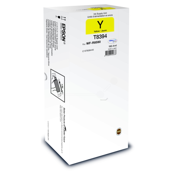 C13T83944N // T8394 / gelb / original EPSON Tintenpatrone gelb / C13T83944N / 20000 S. / 192.40 ml