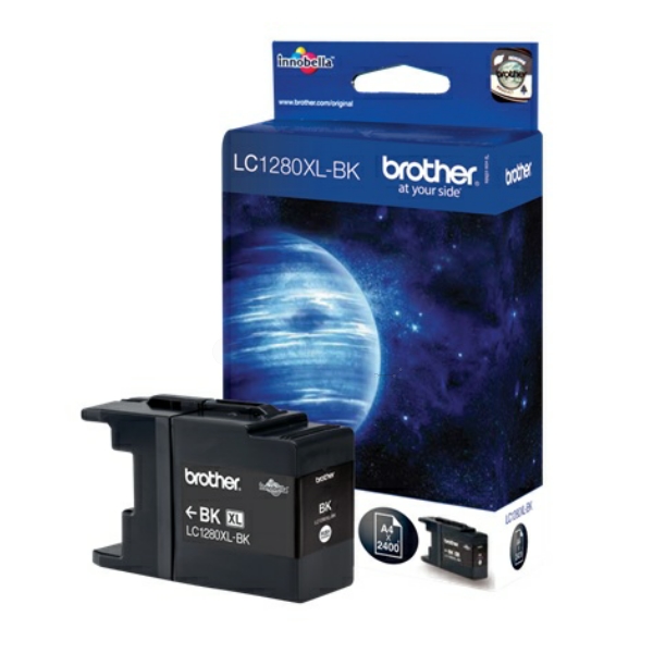 LC1280XLBK / schwarz / original BROTHER Tintenpatrone schwarz / LC1280XLBK / 2400 S. / 54,7 ml