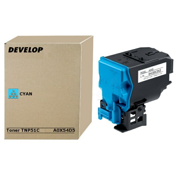 A0X54D5 // TNP51C / cyan / original DEVELOP Toner cyan / A0X54D5 / 5000 S.