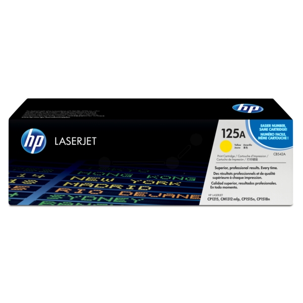 CB542A // 125A / gelb / original HP Toner gelb / CB542A / 1400 S.