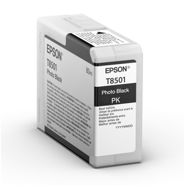 C13T850100 // T8501 / original EPSON Tintenpatrone schwarz hell / C13T850100 / 80.00 ml