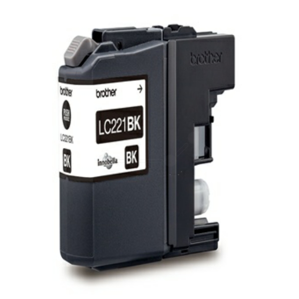 LC221BK / schwarz / original BROTHER Tintenpatrone schwarz / LC221BK / 260 S. / 7.10 ml