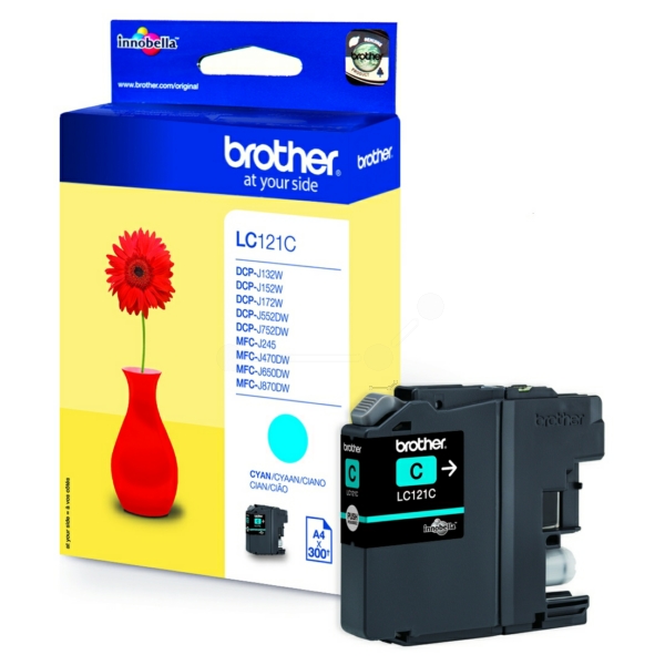 LC121C / cyan / original BROTHER Tintenpatrone cyan / LC121C / 300 S. / 3.90 ml
