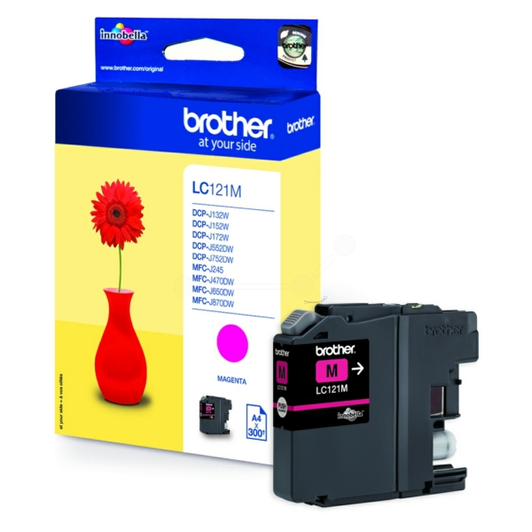 LC121M / magenta / original BROTHER Tintenpatrone magenta / LC121M / 300 S. / 3.90 ml