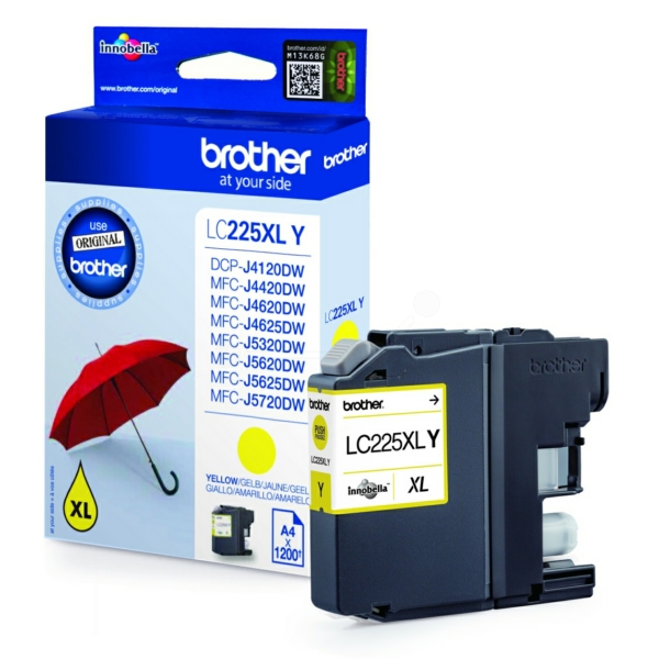 LC225XLY / gelb / original BROTHER Tintenpatrone gelb / LC225XLY / 1200 S. / 11.80 ml