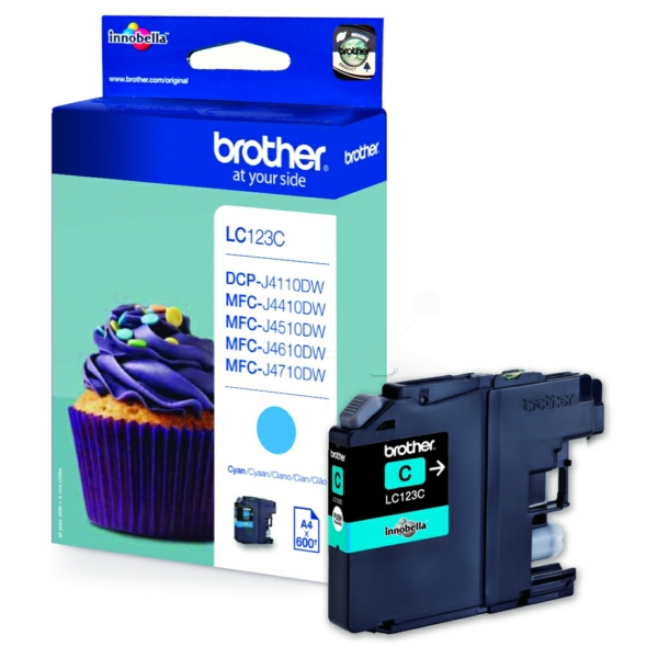 LC123C / cyan / original BROTHER Tintenpatrone cyan / LC123C / 600 S. / 5.90 ml