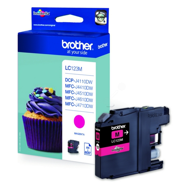 LC123M / magenta / original BROTHER Tintenpatrone magenta / LC123M / 600 S. / 5.90 ml
