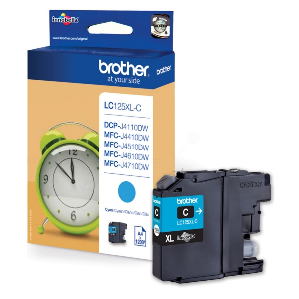 LC125XLC / cyan / original BROTHER Tintenpatrone cyan / LC125XLC / 1200 S. / 8.00 ml