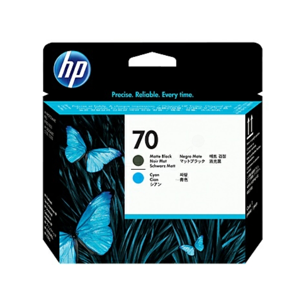 C9404A // 70 / schwarz cyan / original HP Druckkopf schwarz matt / C9404A / 130.00 ml